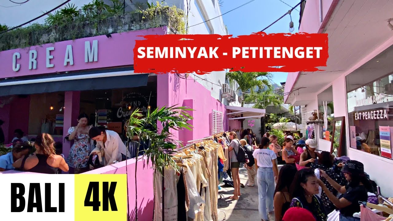 BALI, INDONESIA 🇮🇩 [4K] Seminyak & Petitenget — Walking Tour