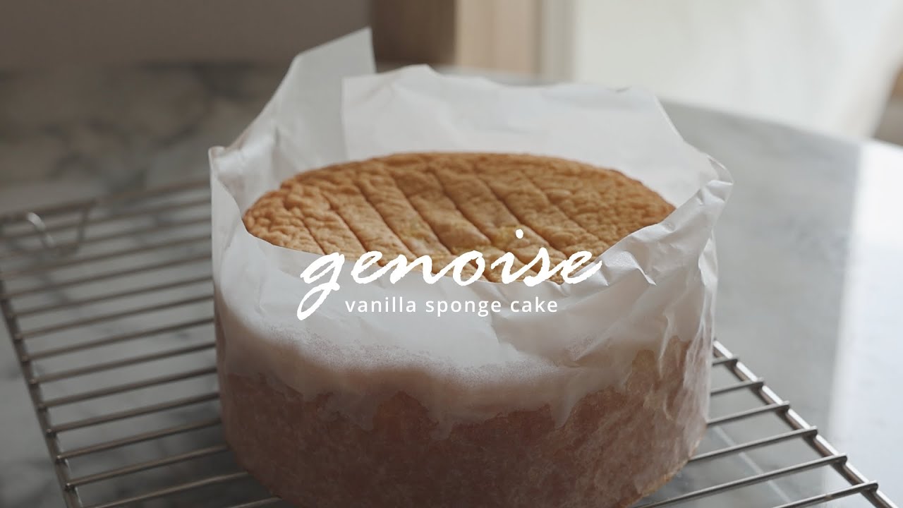 제누아즈 만들기, vanilla sponge cake, 몇분 믹싱, 주걱질 몇회까지 알려드려요.
