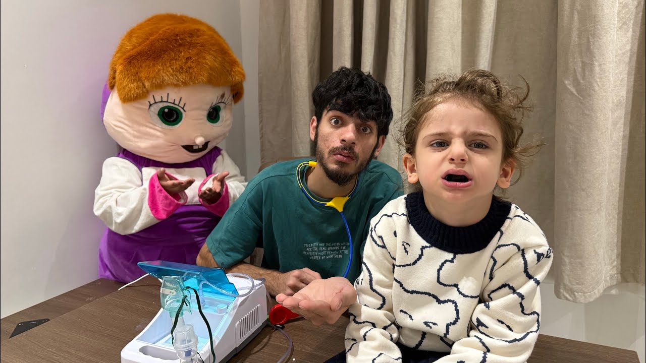 فهودي اكل الحلويات  والدكتور  خلع اسنانه فهودي 😭💔