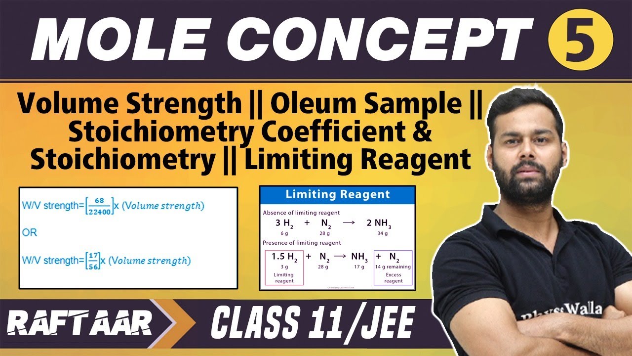 Mole Concept 05 || Volume Strength || Oleum Sample || Class 11/JEE || RAFTAAR