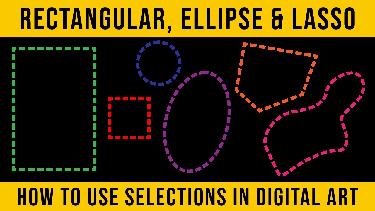 How to Use Selections in Digital Art (Rectangle, Ellipse, & Lasso)