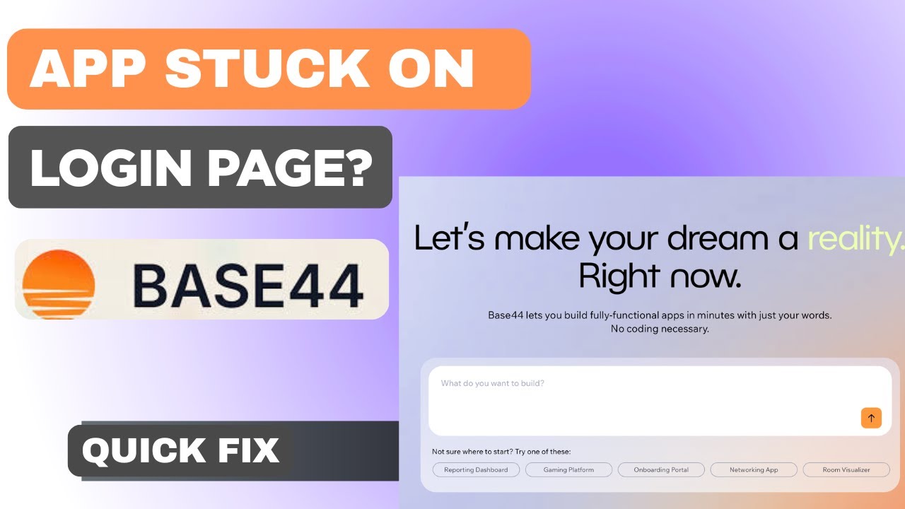 Base44 App Stuck on Login Page? (Quick Fix) 2025