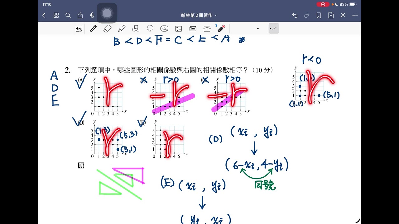 翰林第2冊_2-2_二維數據分析_習作
