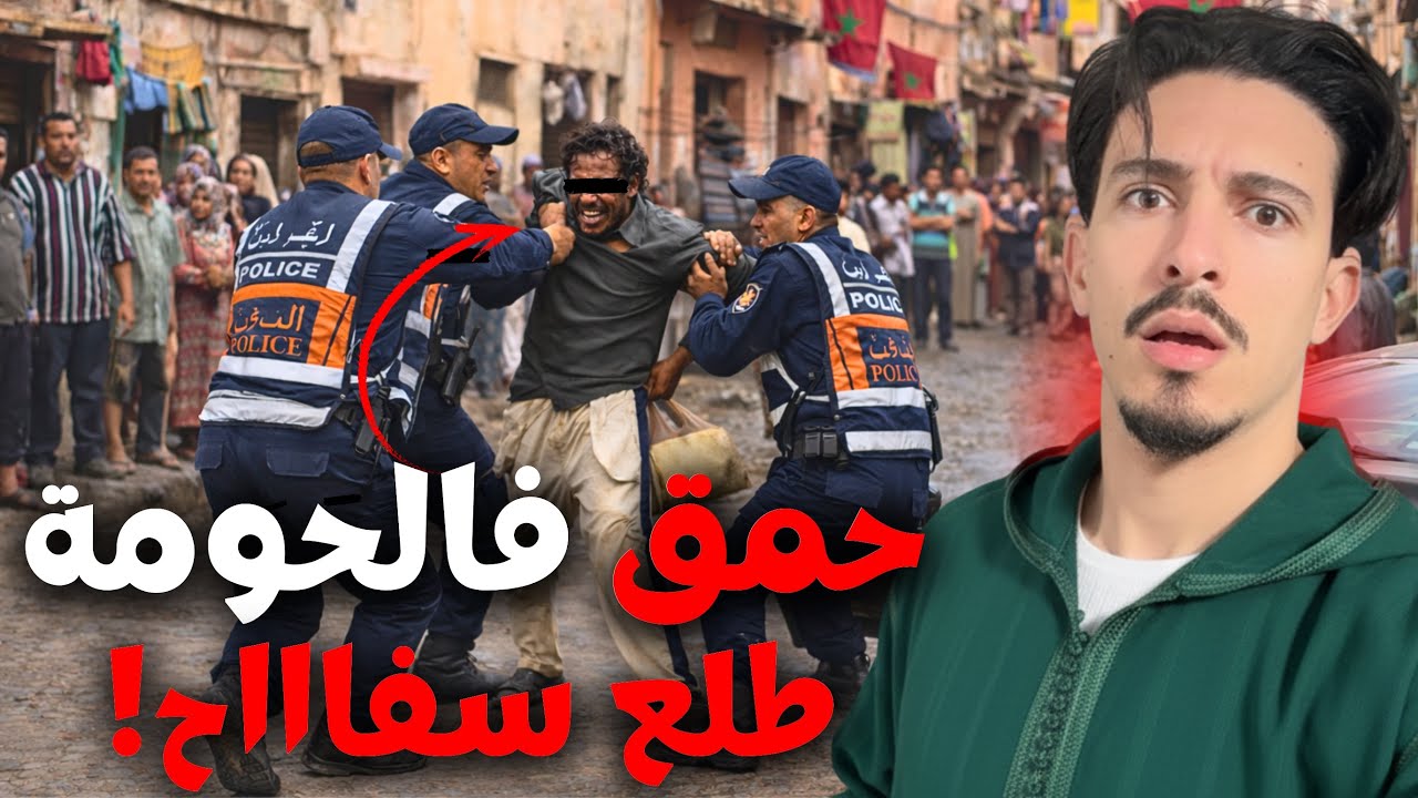 المختل العقلى ديال الدرب صدق سفاح ⚠️ حمق الشرطة🚨حمق بصح ولا كان تمويه للأمن‼️