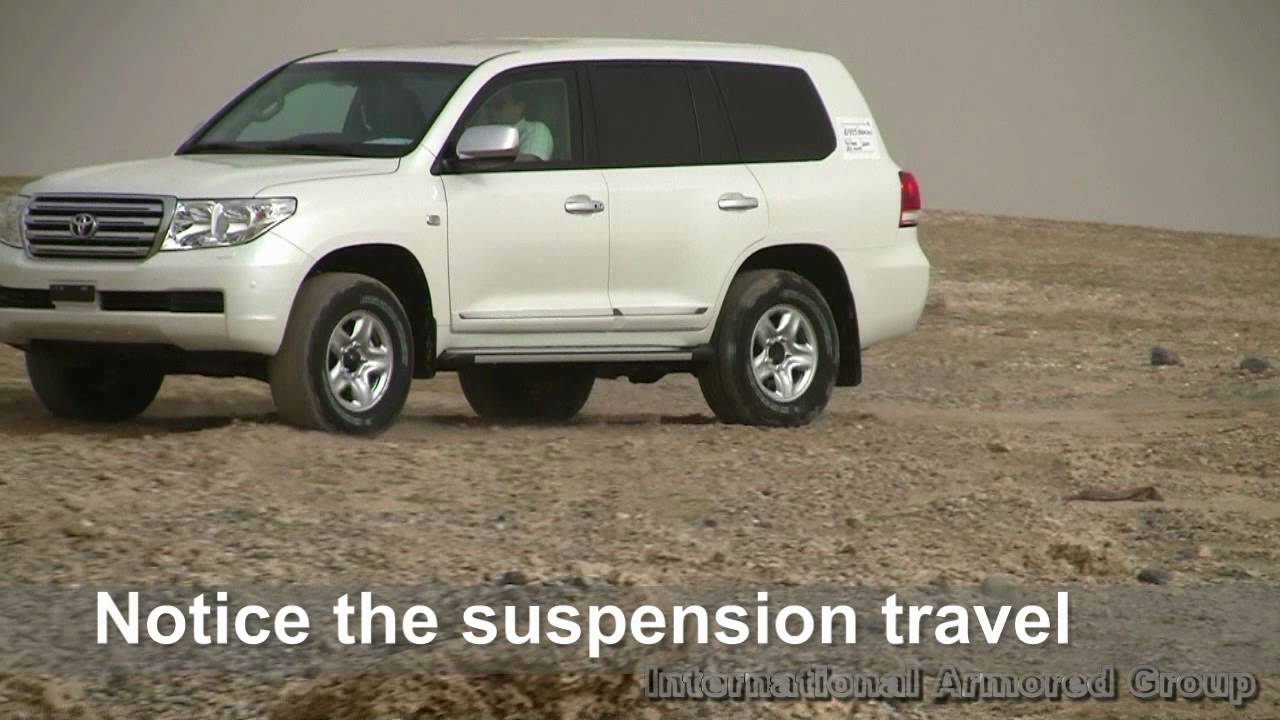 Armored Toyota Landcruiser 200 test- NIJ III / EN B6 from International Armored Group