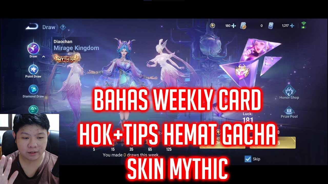 BAHAS WEEKLY CARD HONOR OF KINGS + CARA BIAR HEMAT GACHA SKIN MYTHIC [Honor Of Kings]