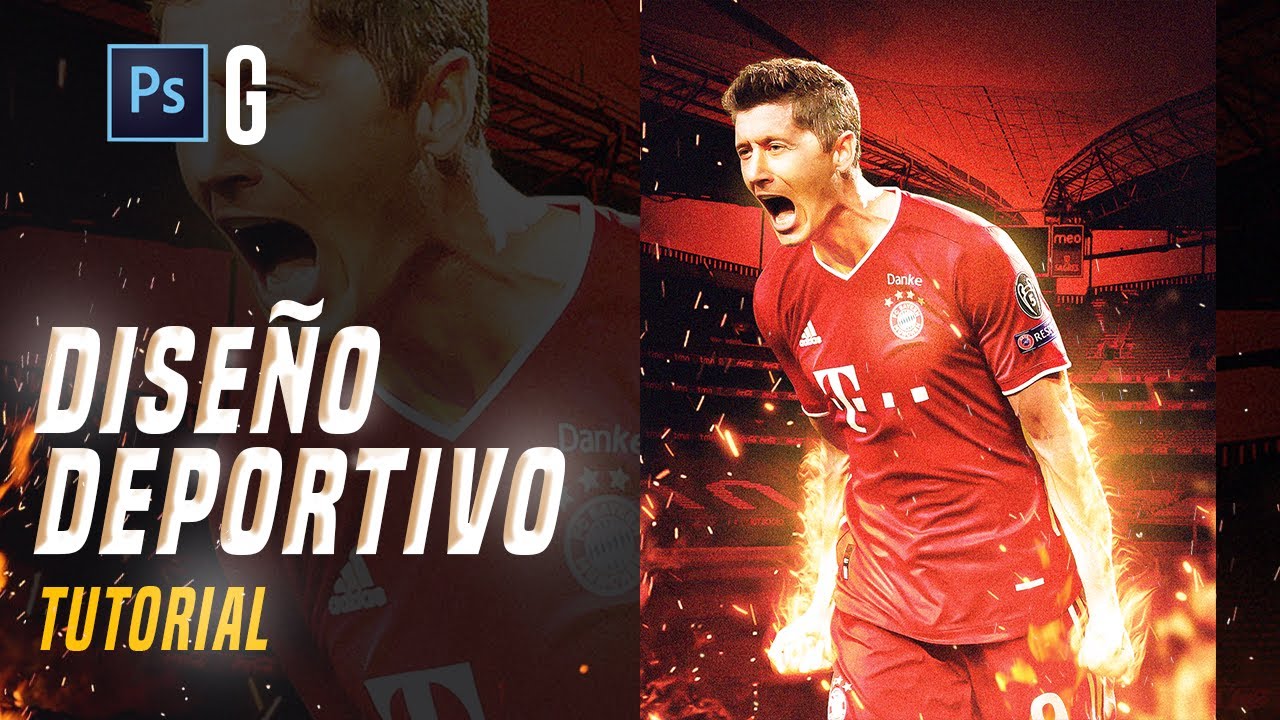 Photoshop Tutorial | Creando un Poster Deportivo Paso a Paso | How to Create a Sports Poster Design