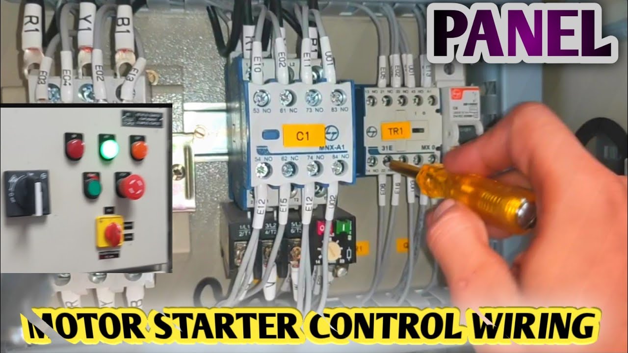 MCC Panel Control Wiring !! Dol starter Wiring in MCC Panel #dolstarter  #motor #panel