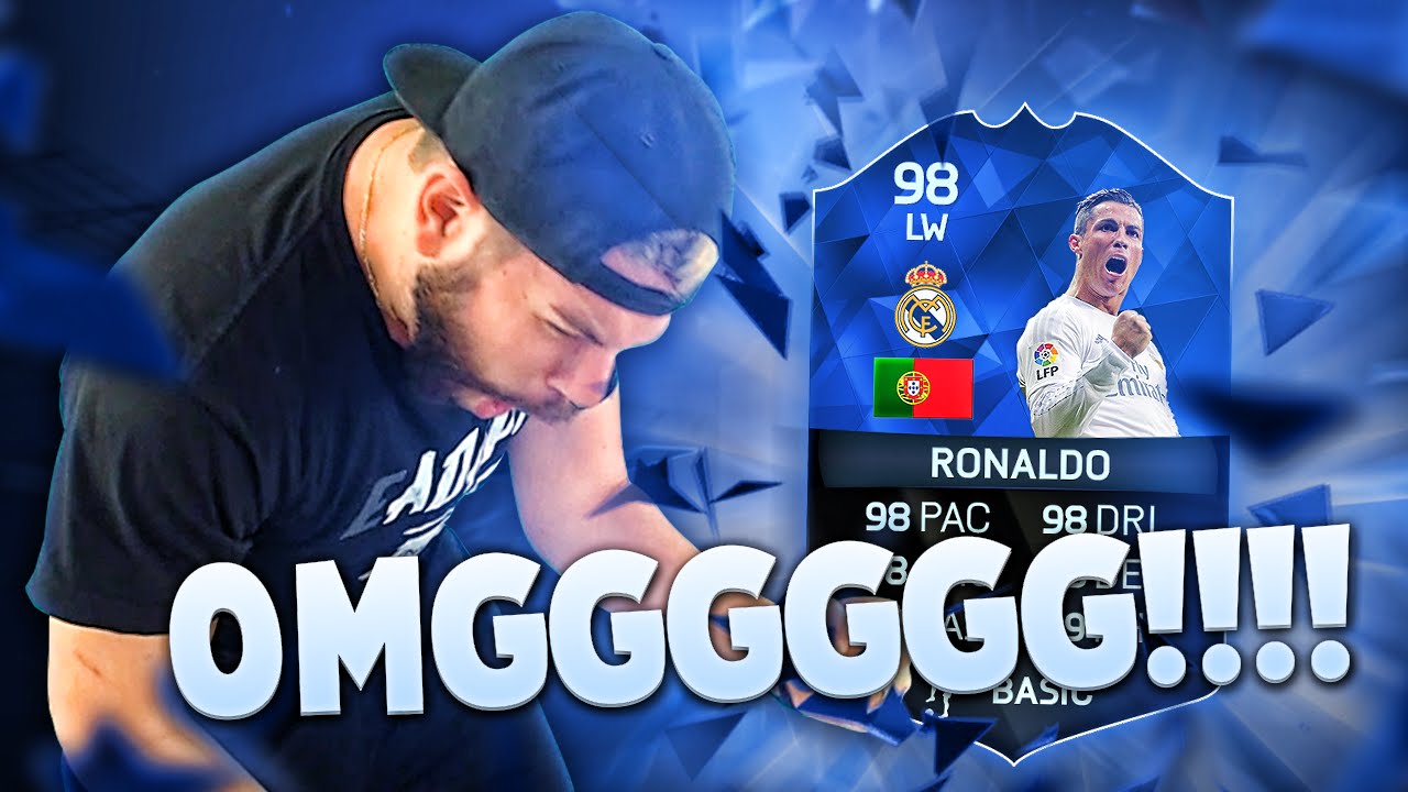 OMFG I GET 98 TOTY RONALDO IN A PACK!!! I DID IT!!!!!! FIFA 16 Ultimate Team TOTY Pack Opening