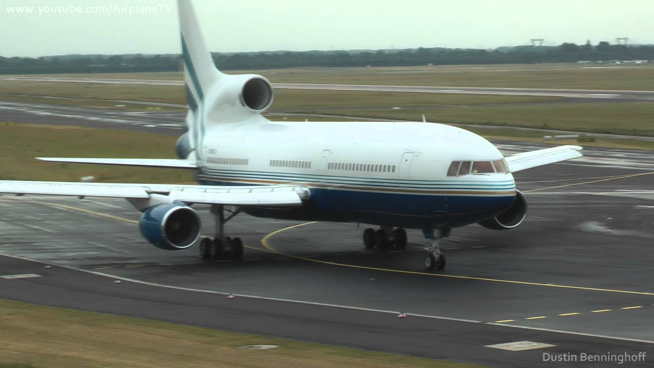 Las Vegas Sands Corp. - L1011 Tristar *N388LS* / takeoff at Dusseldorf *23L* - AWESOME SOUND
