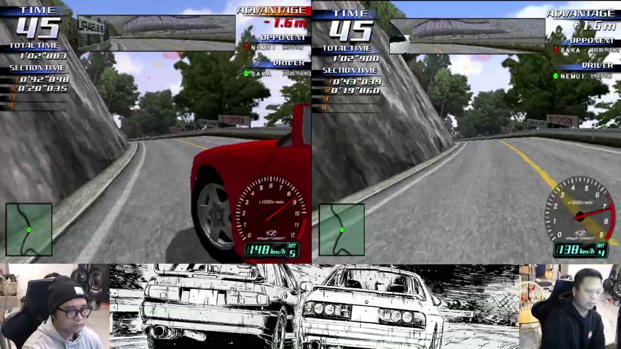 Initial D Arcade Stage Ver.3 — Battle 1/14: Akagi — BAKA (AE86) vs NEMUI (180SX)