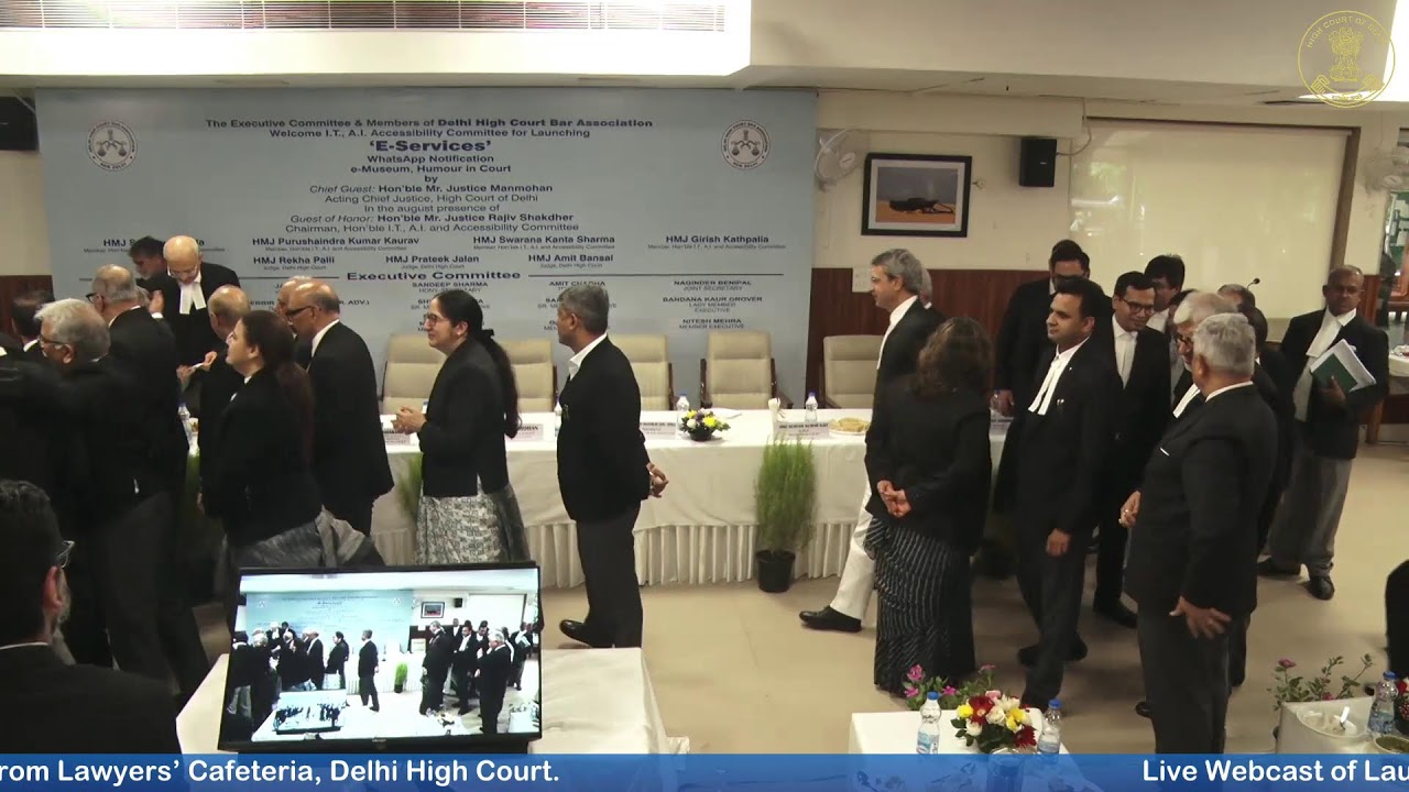 Launch of Delhi High Court WhatsApp Services , e-Museum and Humour in Court on 11-09-2024 at 1:00 PM