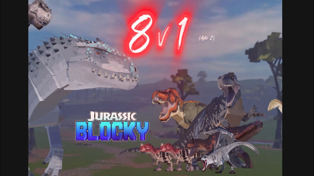 UNSTOPPABLE! Invictus Rex destroys mass teamers. (Roblox Jurassic blocky)