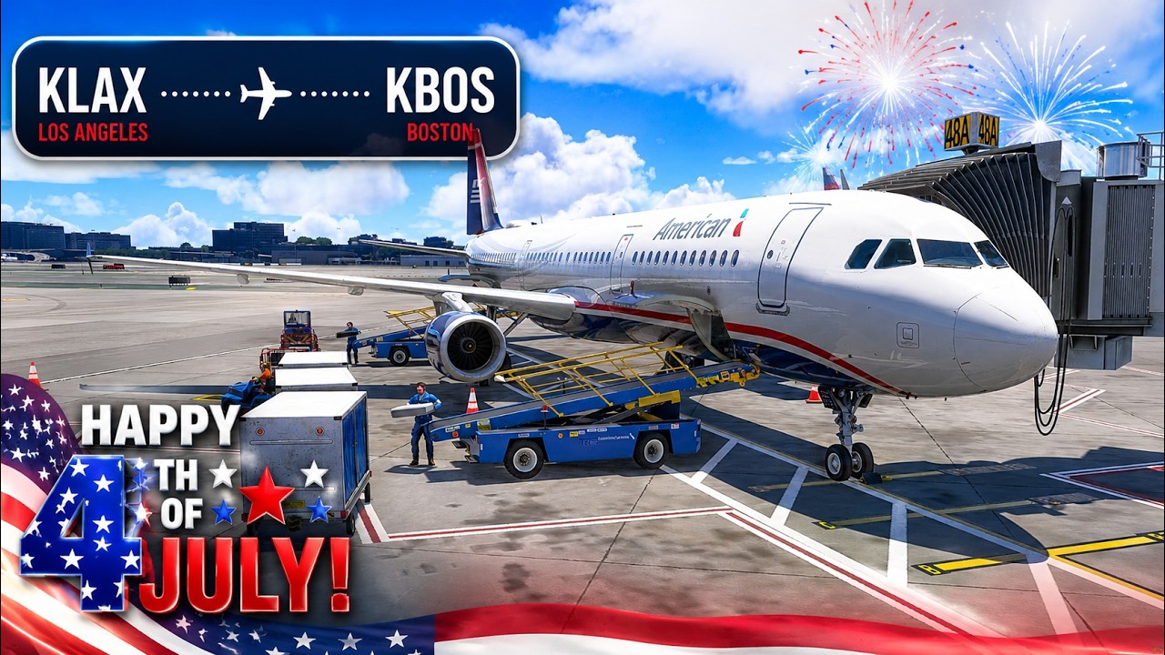 Fenix A321 | 4th of July Celebrations - Coast to Coast | Real World American Airlines OPS | VATSIM