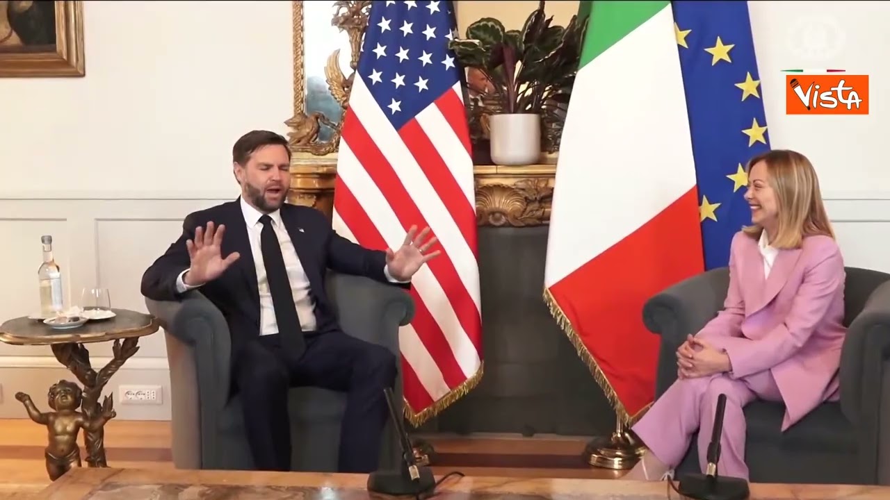 Giorgia Meloni riceve JD Vance a Roma: 