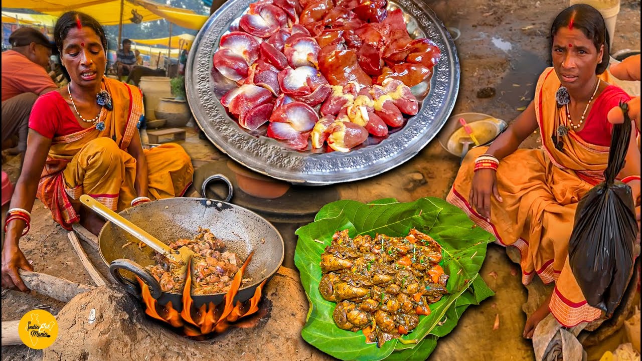 Jharkhandi Adivasi Didi Ki Chulhe Wali Pot Kaleji Recipe In Ranchi l Ranchi Street Food