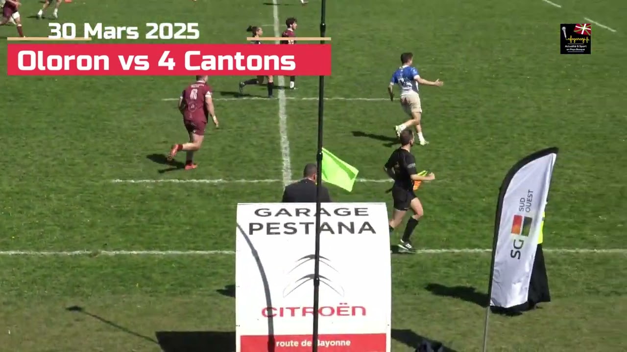 Rugby: Oloron contre 4 Cantons Fédérale 1)poule 4]