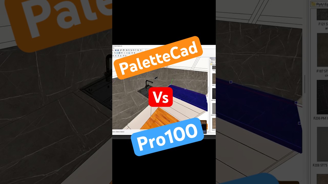 Por&oacute;wnanie Palette CAD vs pro100 #pro100 #palettecad #meble #projektowanie #3D