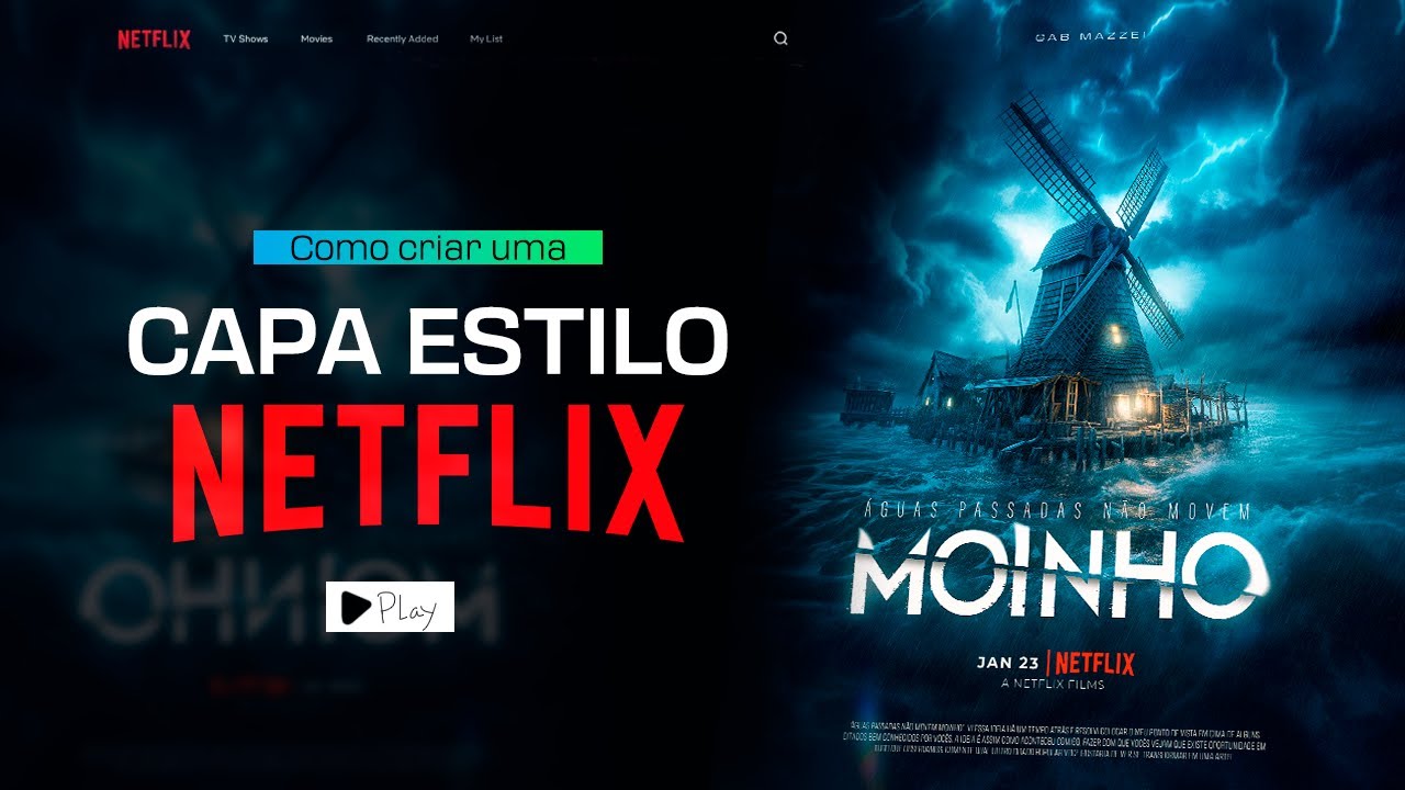 🔵Como criar uma CAPA DE FILME estilo Netflix? #designer #photoshoptutorial
