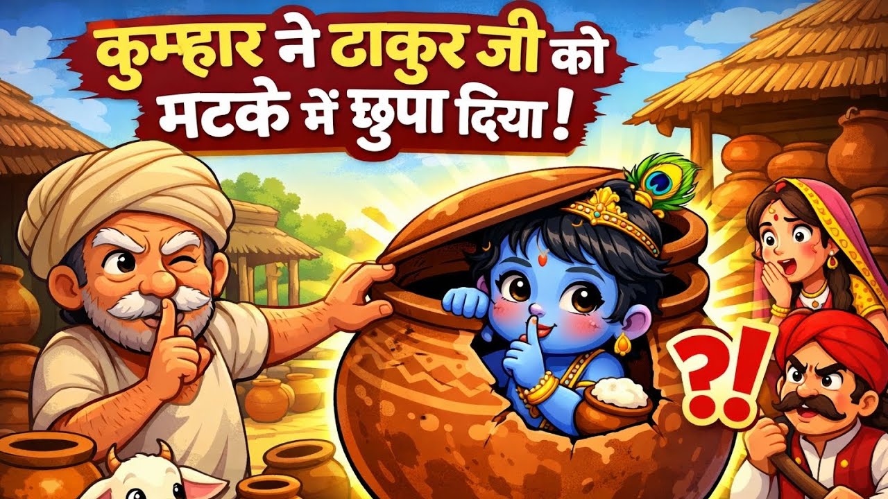 ठाकुर जी 😂😂को कुम्हार भक्त ने😇😇😇 मटके में छुपाइंद्रेश उपाध्याय कथा वाचक दिया 
