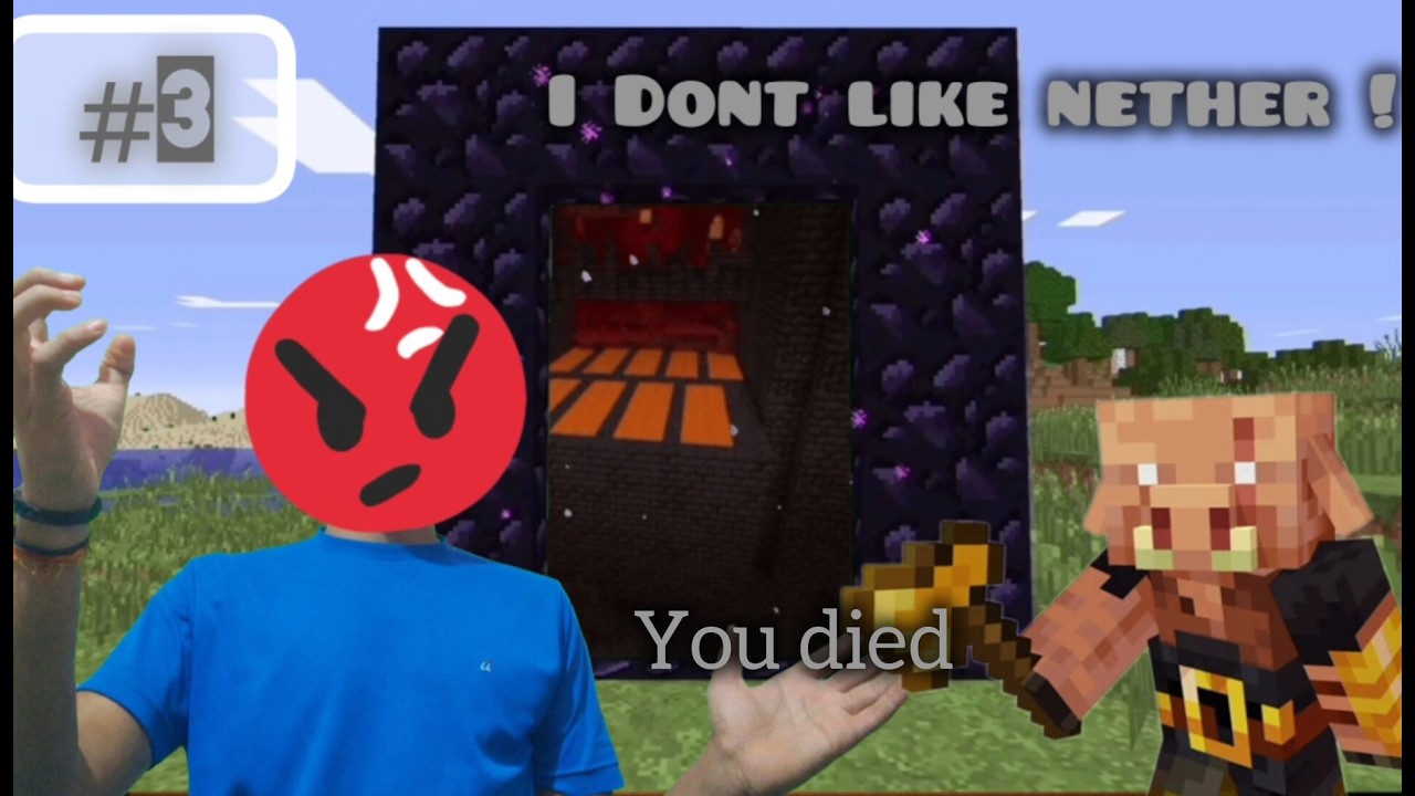 Bhai Nether To Bakwas hai yaar, Minecraft Ep-3, Piglin brute is very Brutal 😢.