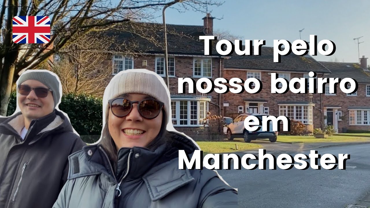 TOUR PELO NOSSO BAIRRO NA INGLATERRA + passeio pelo Bramhall Park | Vida em Manchester
