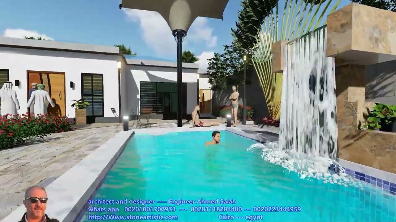 #تصميم استراحة صغيرة بالرياض 30 فى 25 متر -مميزه(#مهندس احمد صلاح)