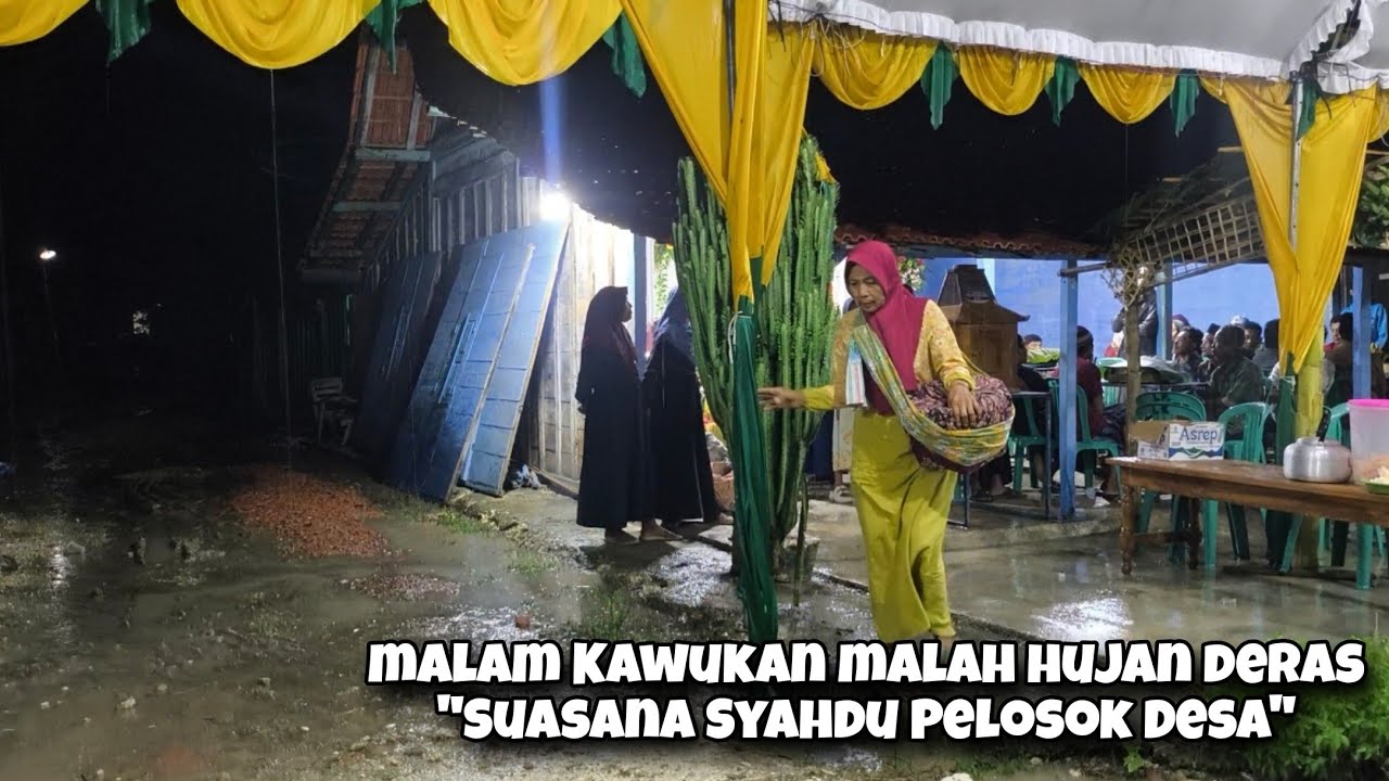 Suasana Hujan Saat Tradisi Malam Kawukan Di pedesaan Blora Bikin Kangen Kampung Halaman Part 01