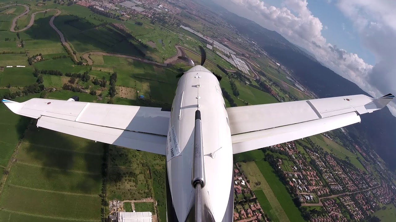 TBM 930 Landing at the Aeroclub of Colombia at Guaymaral Airport (SKGY)  in Bogota Colombia