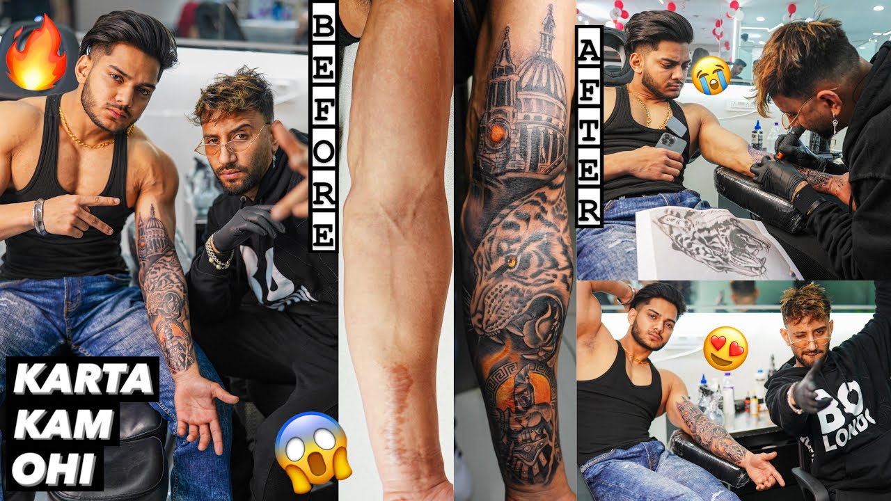 MY FIRST TATTOO EVER BY KAMZ INK ZONE | FOREARM COVERUP TATTOO | @KAmzInkZonetattoos | SEHAJ ZAILDAR