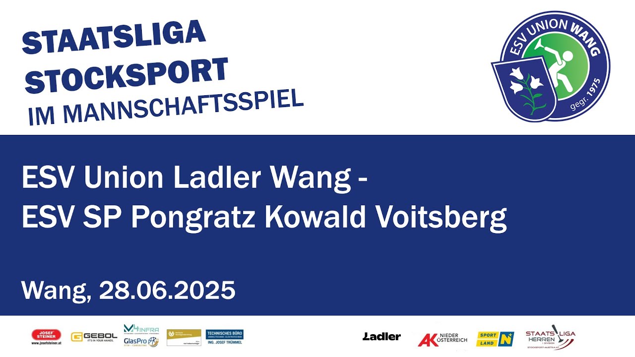 Staatsliga Herren 2025 - ESV Union Ladler Wang - ESV SP Pongratz Kowald Voitsberg - 28.06.2025
