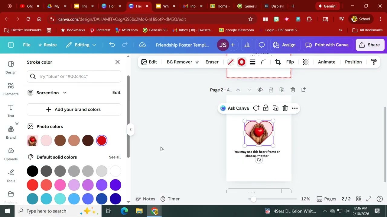 Friendship posters in canva