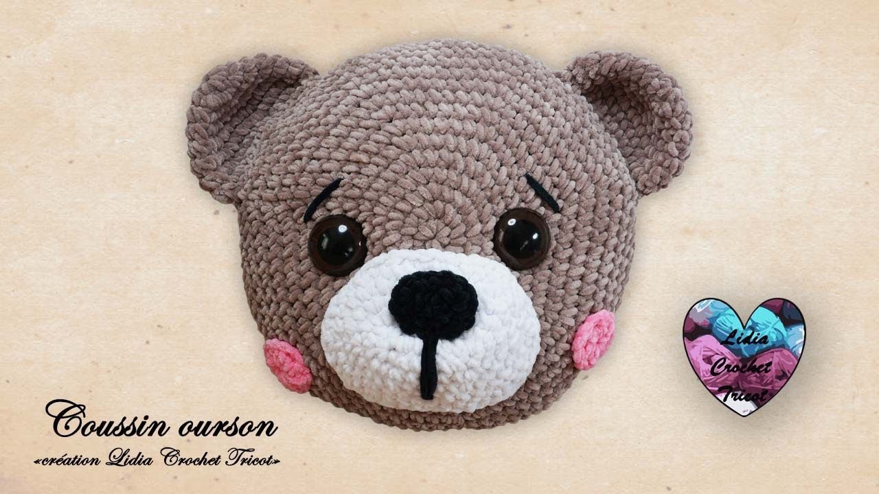 Coussin Ourson Crochet 