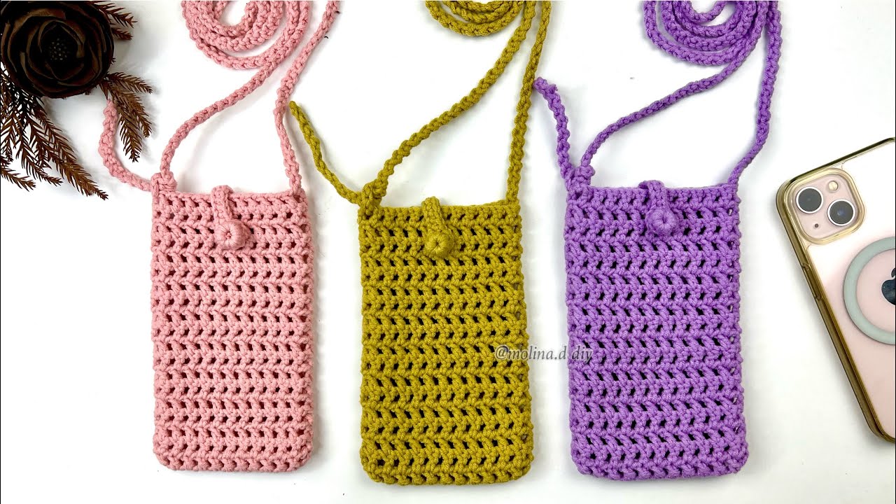 Easy Crochet Cell Phone Bag Tutorial | Crochet Phone Case DIY
