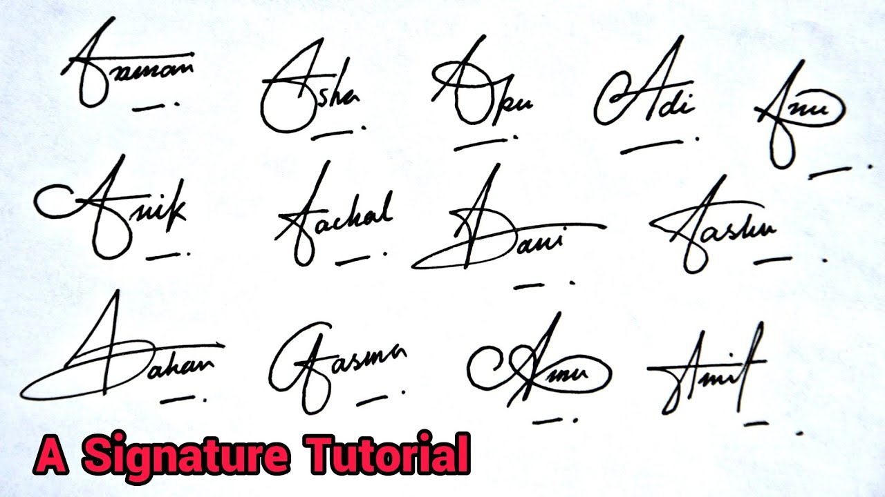 A Signature Tutorial || How to make A Signature || @AnupCalligraphy