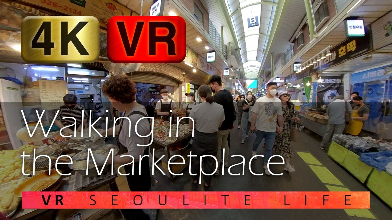 【VR 360】KOREA Walking in the Marketplace - NO talking, NO music