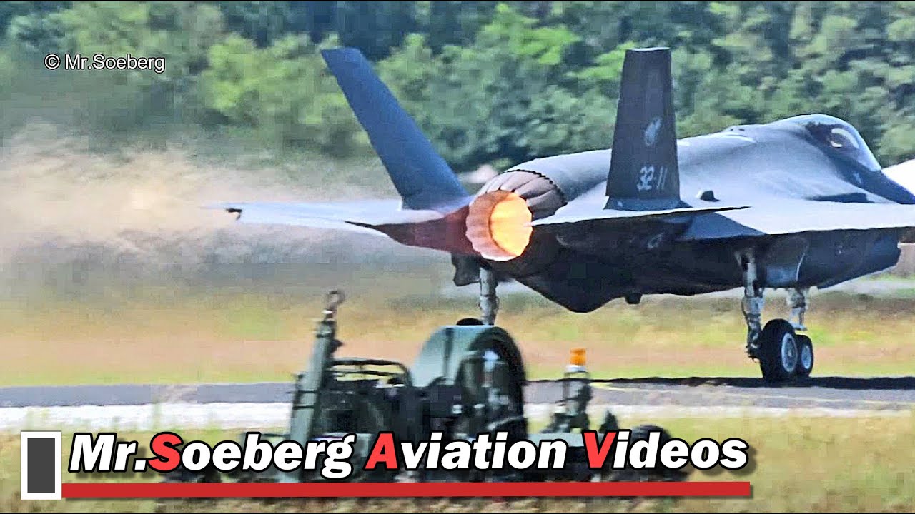 F35  FULL AFTERBURNER Steep Departure,  Italian AF at Volkel