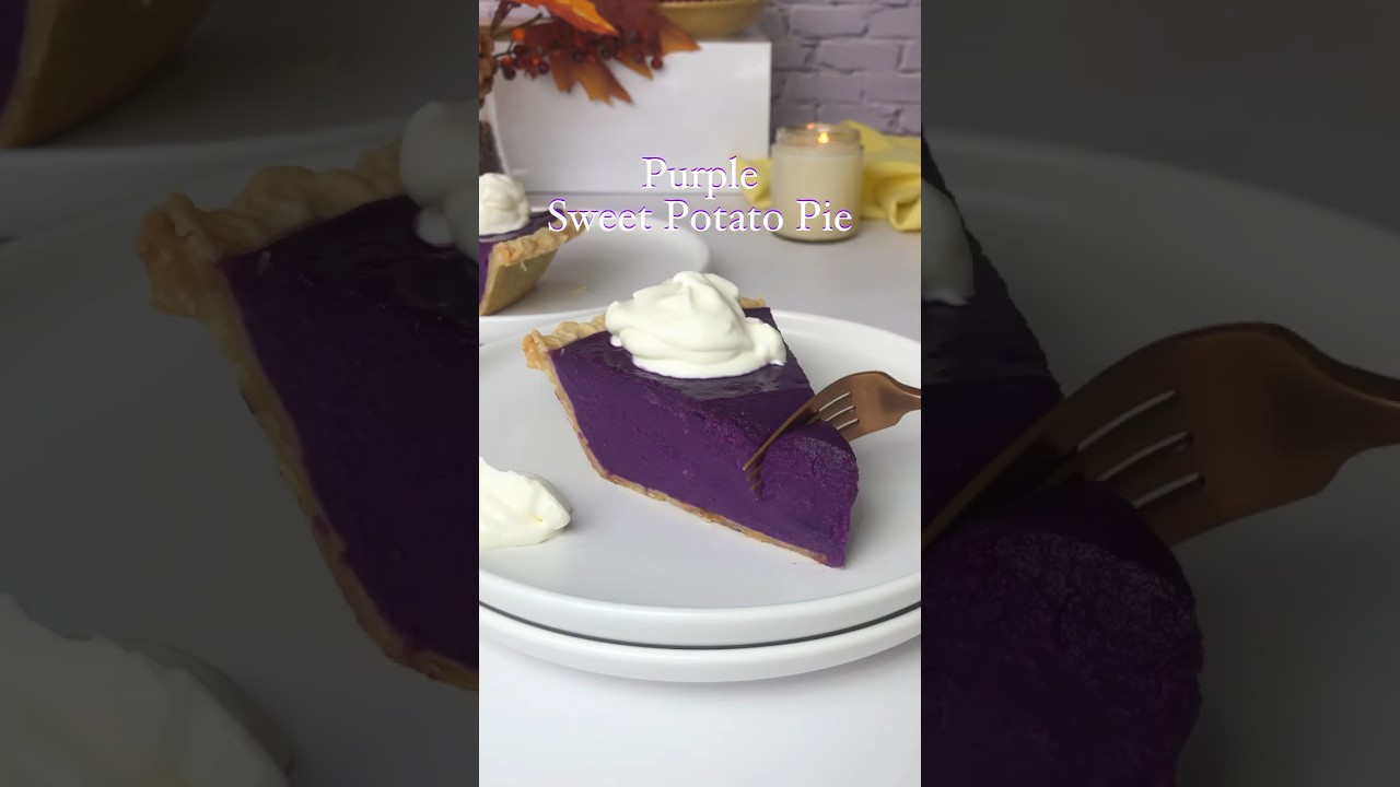 Purple Sweet Potato Pie 🥧 #sweetpotatopie  #halloweenwithshorts