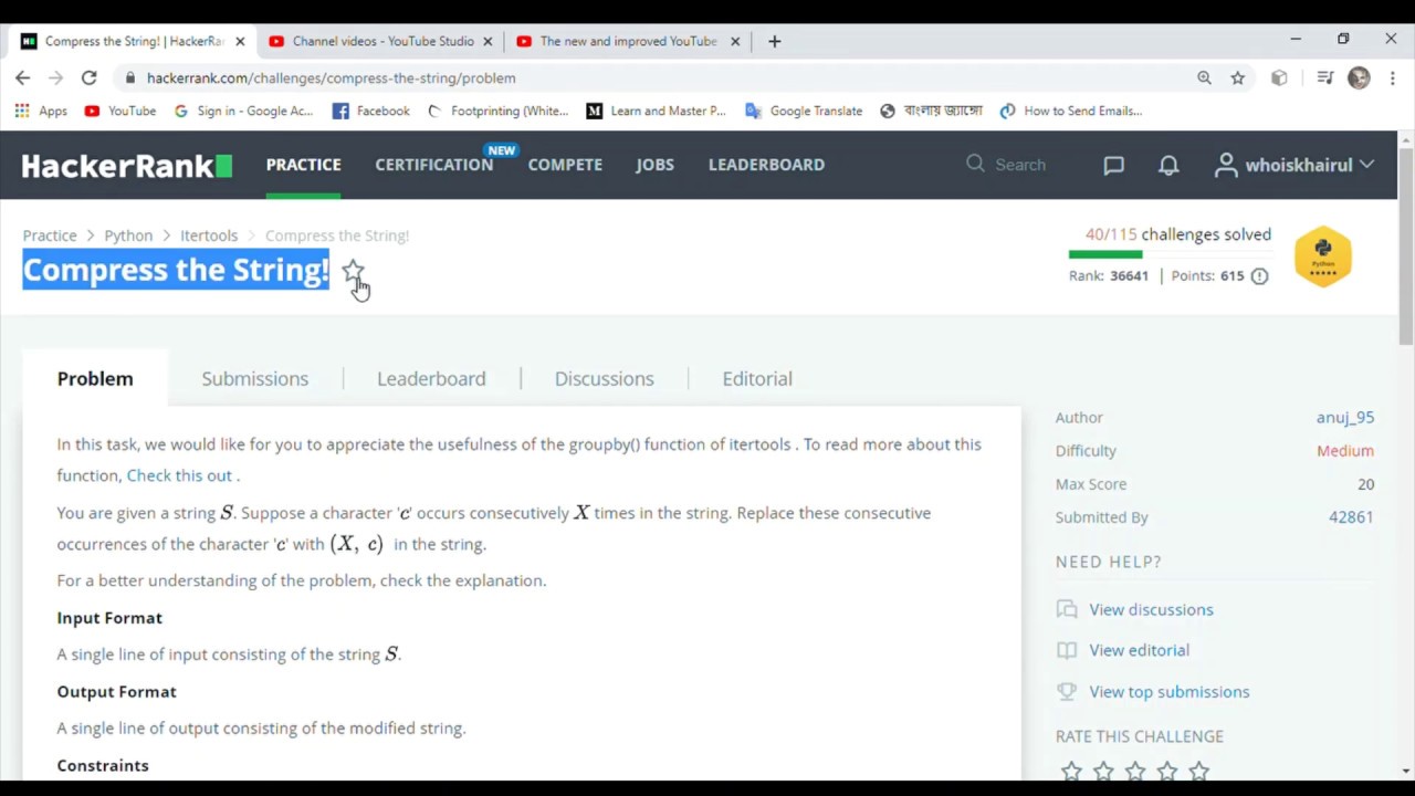 compress the string hackerrank solution