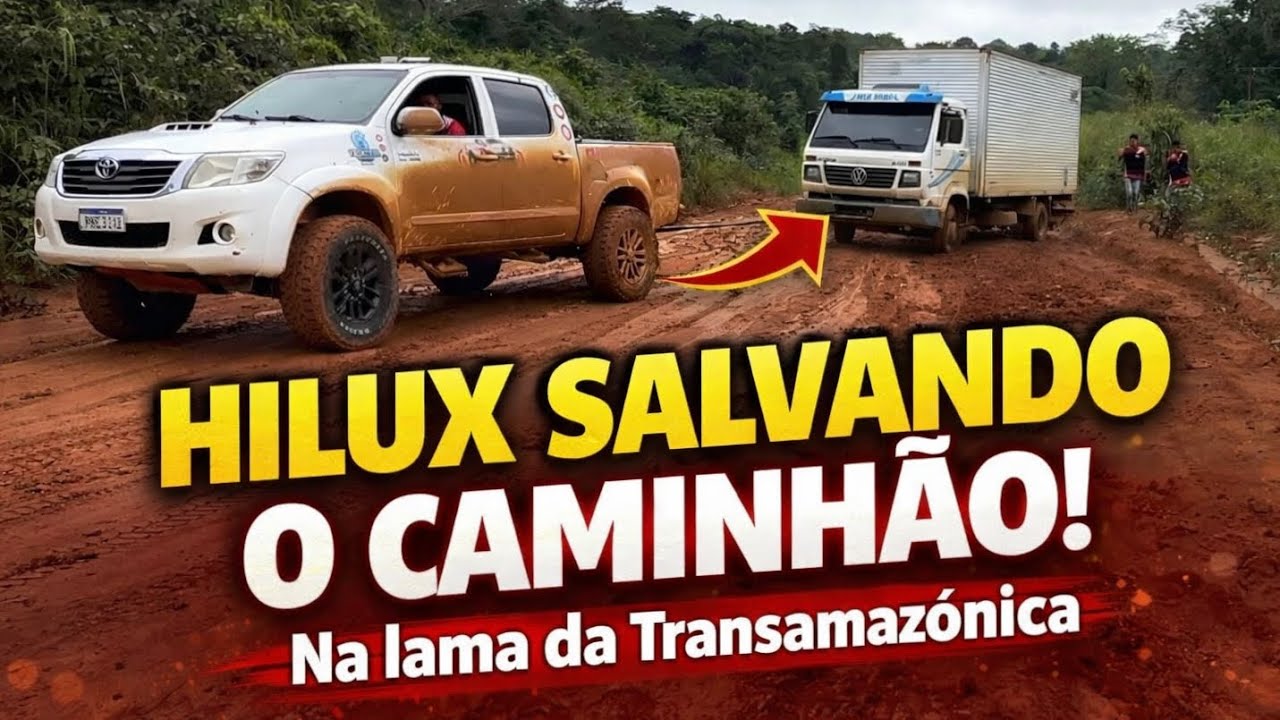 ￼ HILUX MOSTRANDO￼ FORÇA￼ NA ESTRADA DE LAMA!
