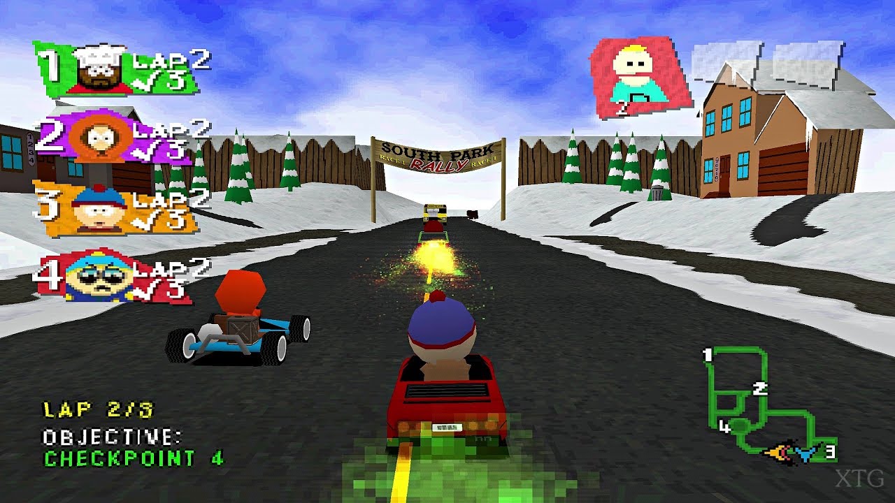 South Park Rally PS1 Gameplay HD (Beetle PSX HW)