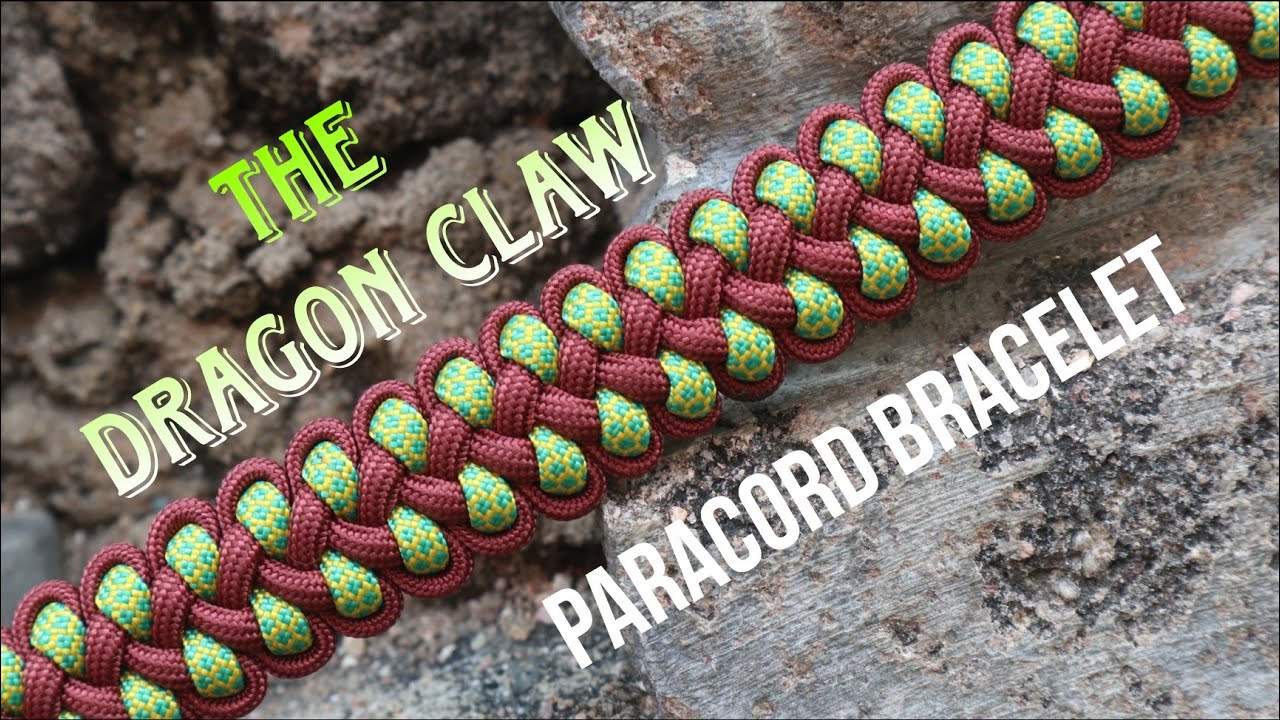 HOW TO MAKE DRAGON CLAW KNOT PARACORD BRACELET WITH BUCKLE, PARACORD TUTORIAL, DIY.