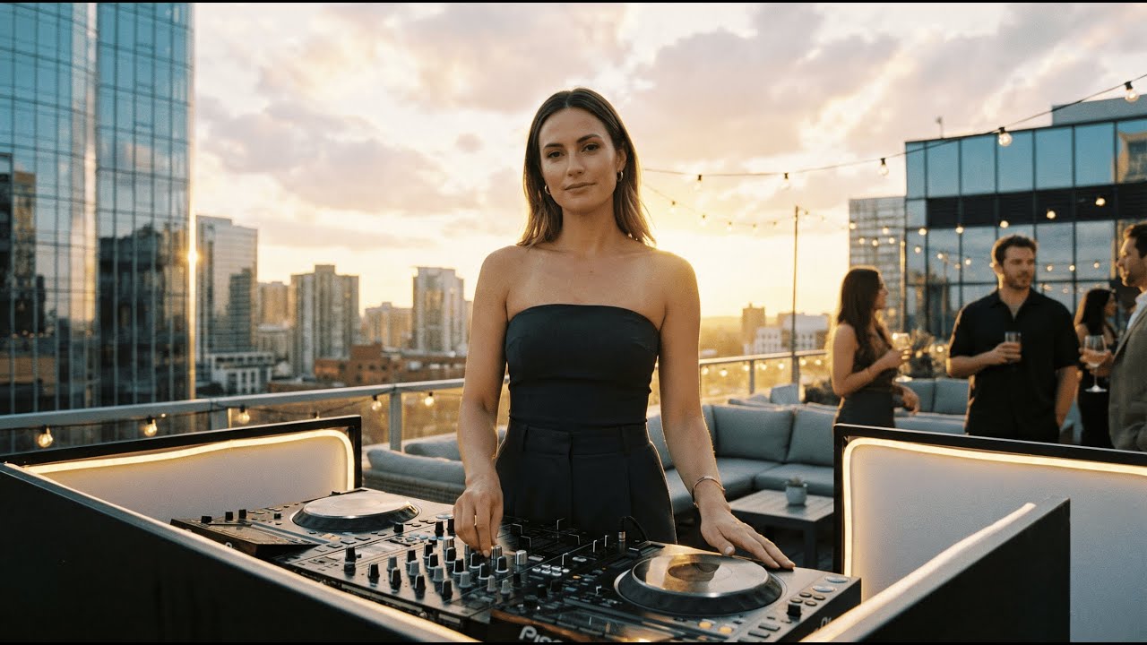 Sunset Rooftop Techno 🌇 Soft & Chill Electronic Vibes