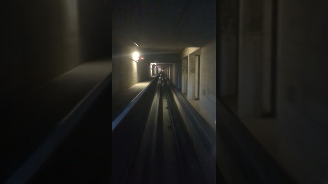 Pittsburgh Airport Train Normal Speed. North Train.  Airside to Landside.