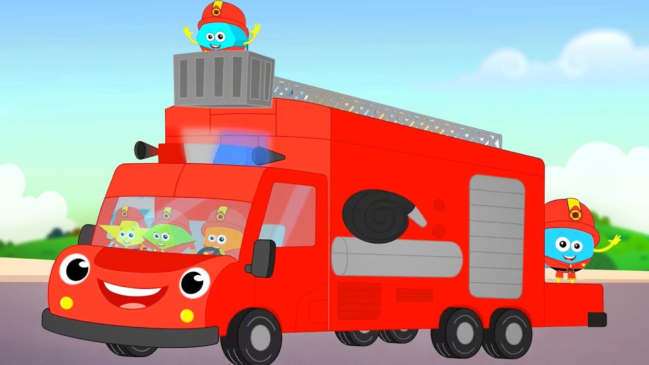 Wheels On the Firetruck Go Round And Round + More Nursery Rhymes And Kids Songs