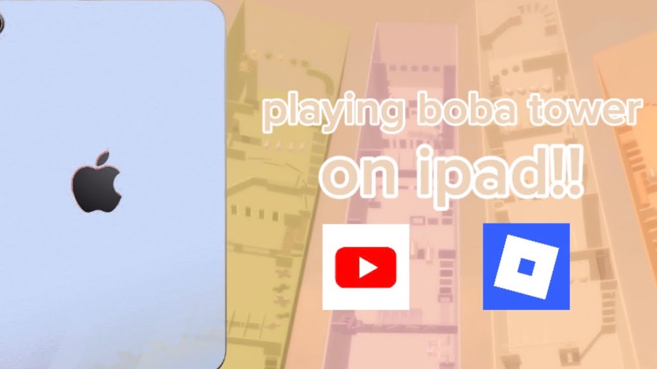 Playing boba tower on ipad!! (Roblox)