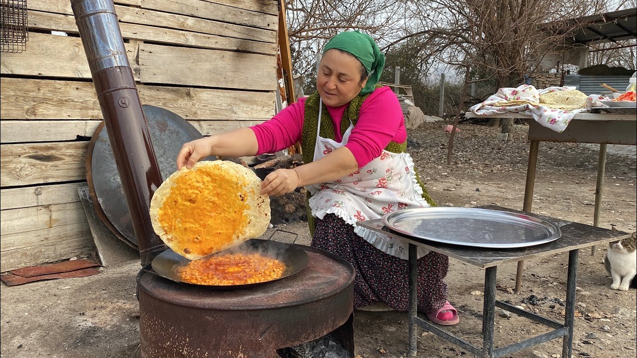 AÇIK HAVADA OCAK BAŞINDA LAVAŞ EKMEĞİ - TANTUNİ 🤤😍