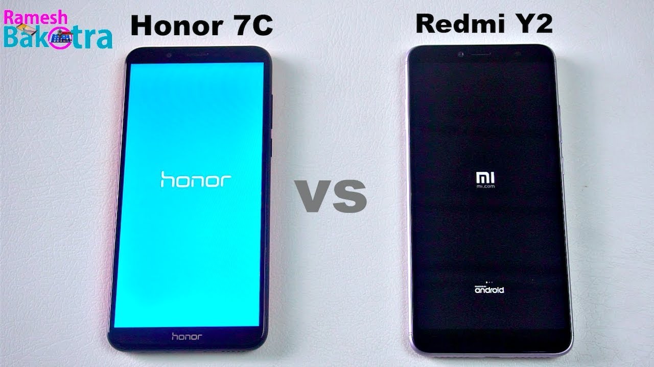 Honor 7C vs Redmi Y2 SpeedTest and Camera Comparison