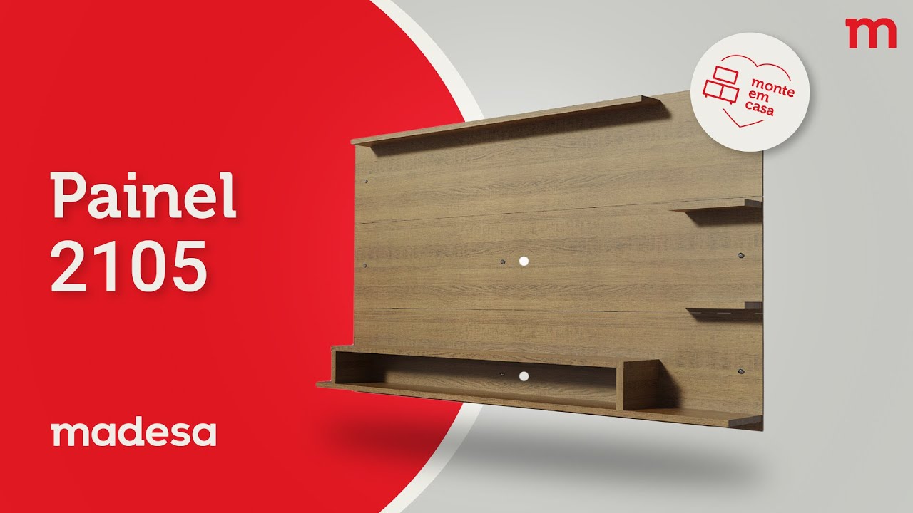 Montagem Painel para TV 2105 | Madesa Móveis