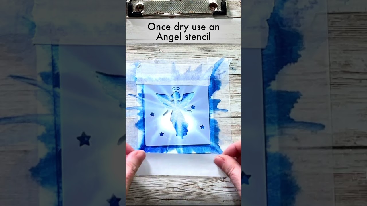 Easiest Watercolor Christmas Angel #shorts